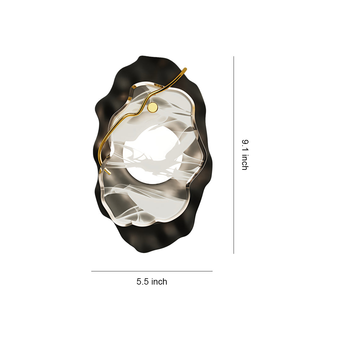 Noir Full-Spectrum LED Wall Sconce with Glass Shade