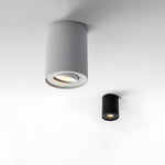 Modern Cylindrical LED Ceiling Light, Surface Mounted Downlight in Black