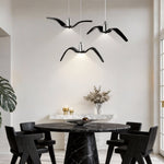 Wing Pendant Light Modern Seagull LED Metal Hanging Lamp