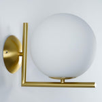 Blown Glass Opal Glass Wall Lamp