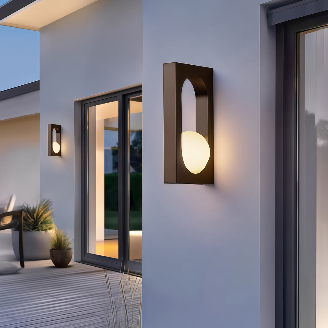 American Retro Outdoor Wall Sconce with Warm LED Light, IP65 Waterproof