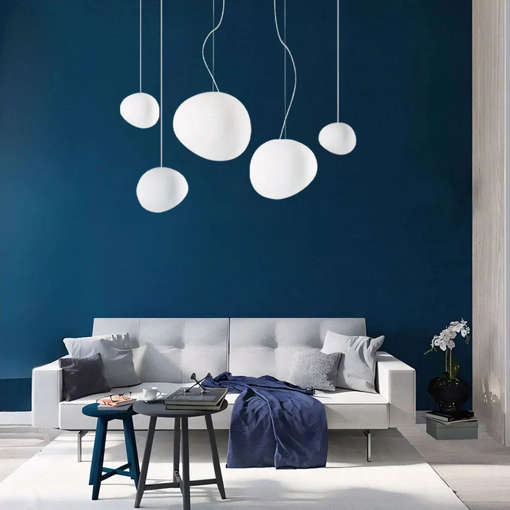 Nordic White Pebble Pendant Light