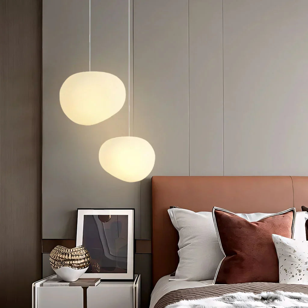 Nordic White Pebble Pendant Light