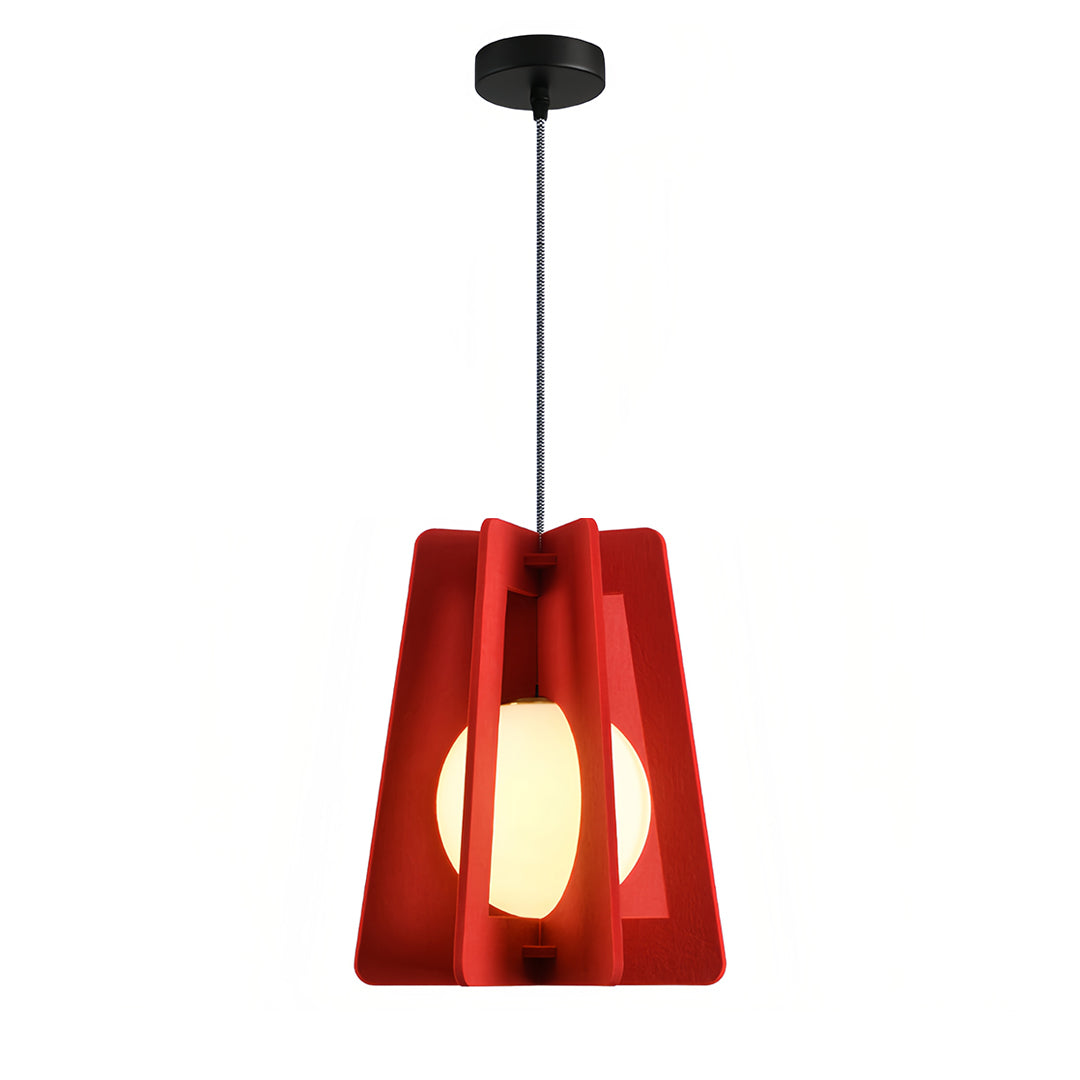 Geometric Felt Pendant Light with Acoustic Design for Modern Interiors