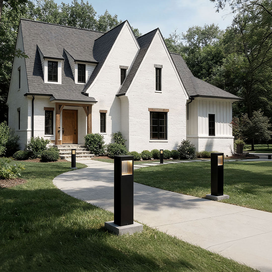 Modern Bollard Garden Lights | Waterproof LED Landscape Path Lighting