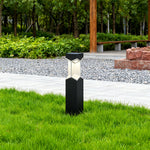 Minimalist Black Bollard Landscape Lights, Weatherproof Outdoor LED Path Lighting