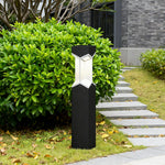 Minimalist Black Bollard Landscape Lights, Weatherproof Outdoor LED Path Lighting