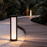 Modern Black LED Bollard Landscape Light for Pathways & Gardens