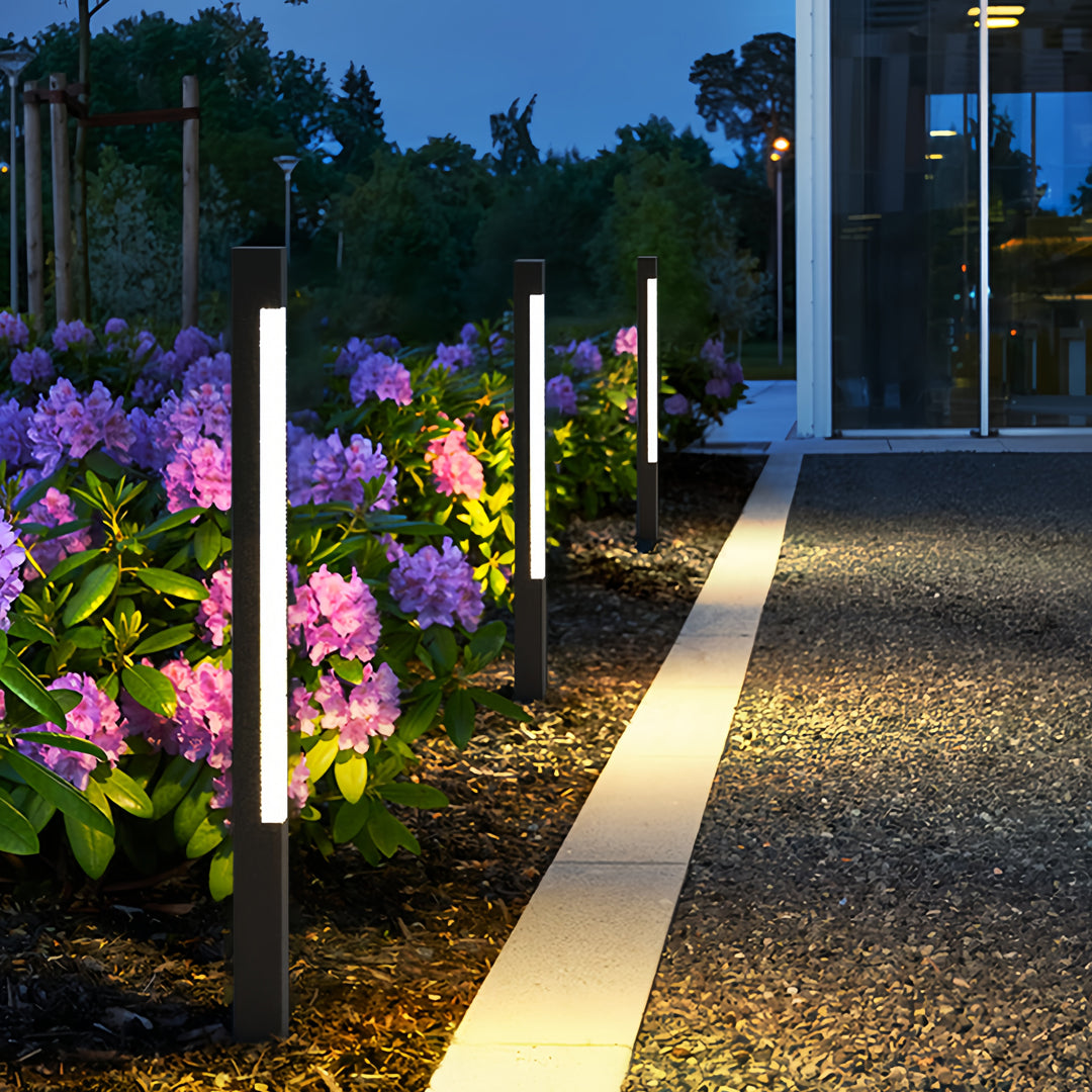 Modern Square Bollard Landscape Light – IP65 Outdoor LED Path Lighting
