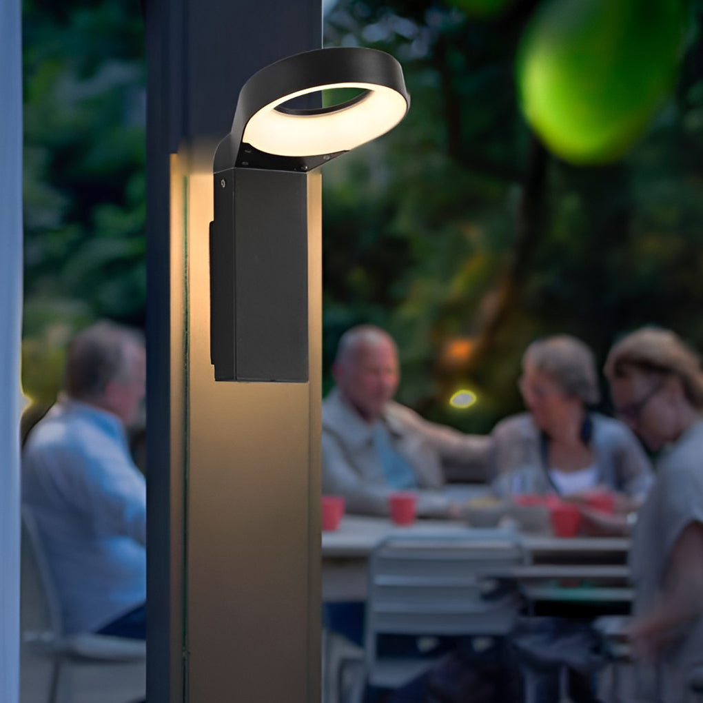 Lumina Bollard Landscape Light with LED Ring – Modern Outdoor Path Lighting