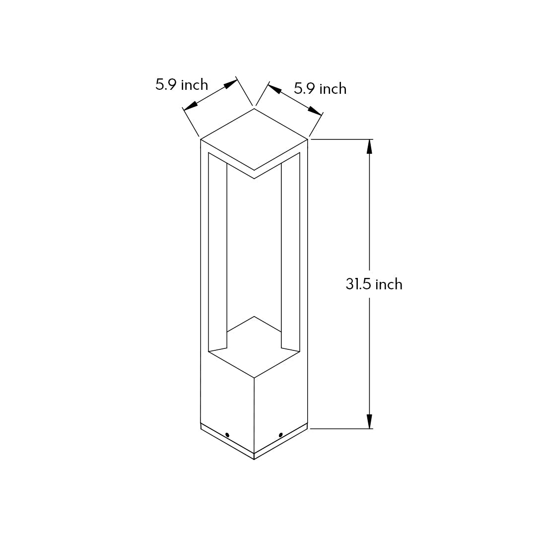 Minimalist LED Bollard Light for Modern Landscape and Garden Paths