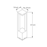 Minimalist LED Bollard Light for Modern Landscape and Garden Paths