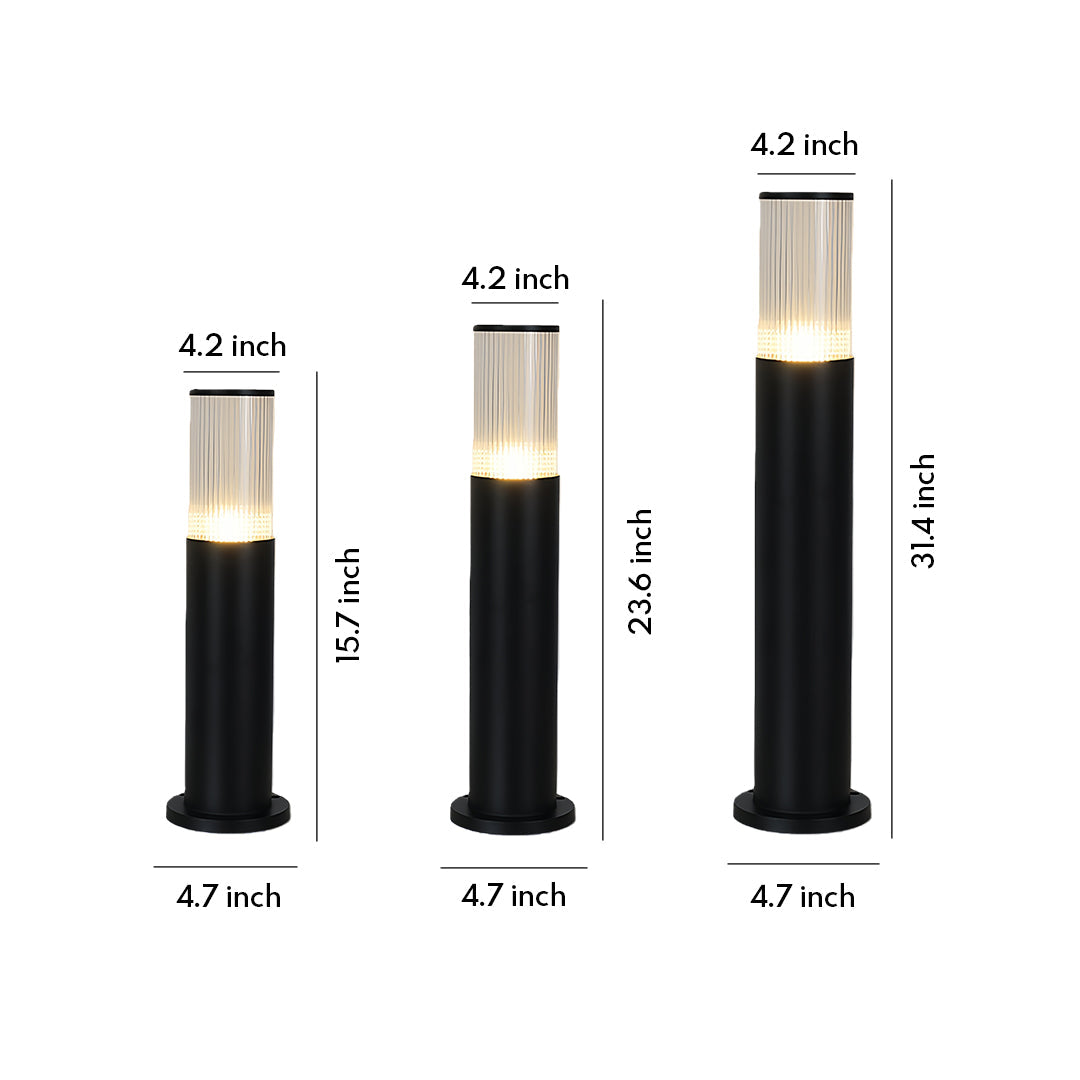 Modern Outdoor Bollard Path Light with Warm LED Illumination