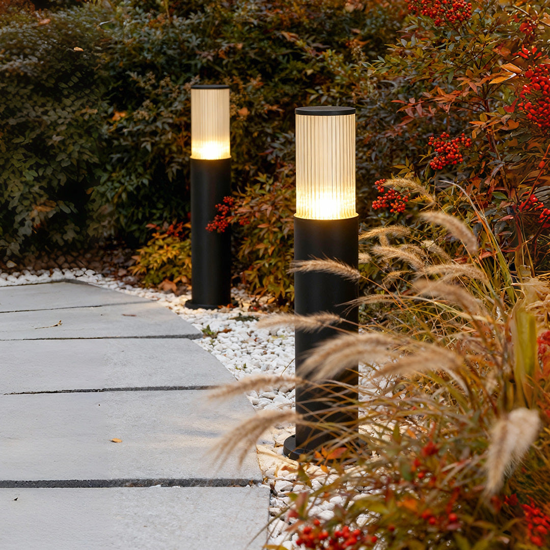 Modern Outdoor Bollard Path Light with Warm LED Illumination