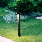 Modern Black Aluminum Bollard Path Light for Garden Walkways