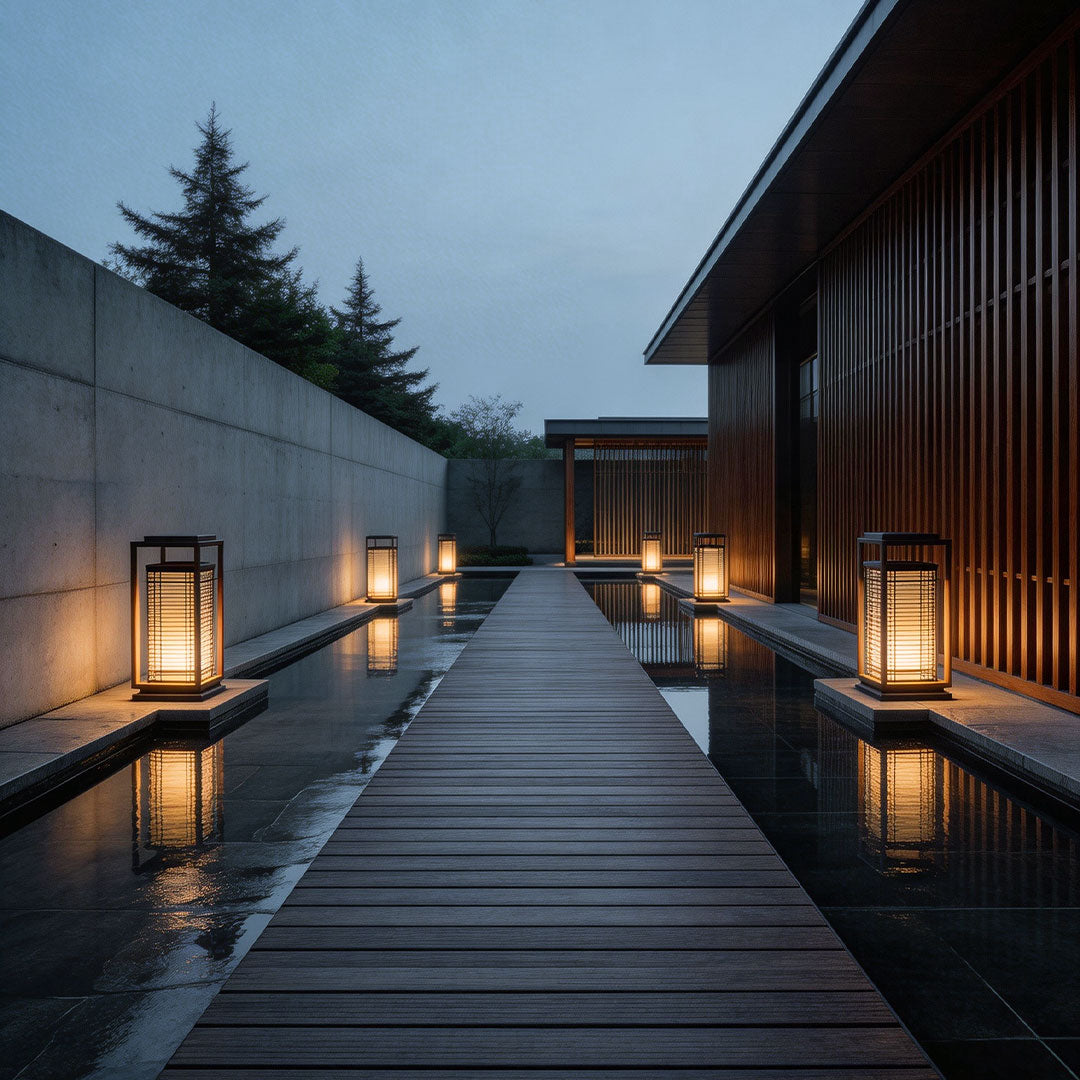 Modern Bollard Pathway Light | Black Aluminum Outdoor Landscape Lighting