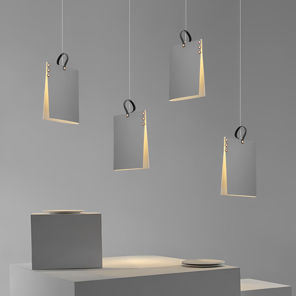 Modern Book Pendant Light with Fabric Shade for Study and Office