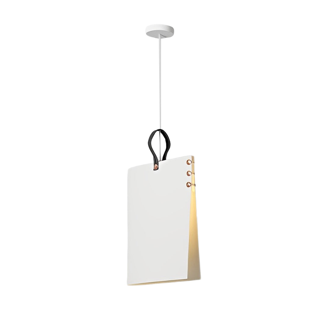 Modern Book Pendant Light with Fabric Shade for Study and Office