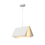 Modern Book Pendant Light with Fabric Shade for Study and Office