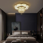 Ambient Crystal Led Flush Mount Light 20 24 31 Gold Or Silver
