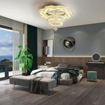Ambient Crystal Led Flush Mount Light 20 24 31 Gold Or Silver