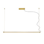 Linear LED Pendant Light in Black or Gold – Modern Minimalist Suspension Lamp