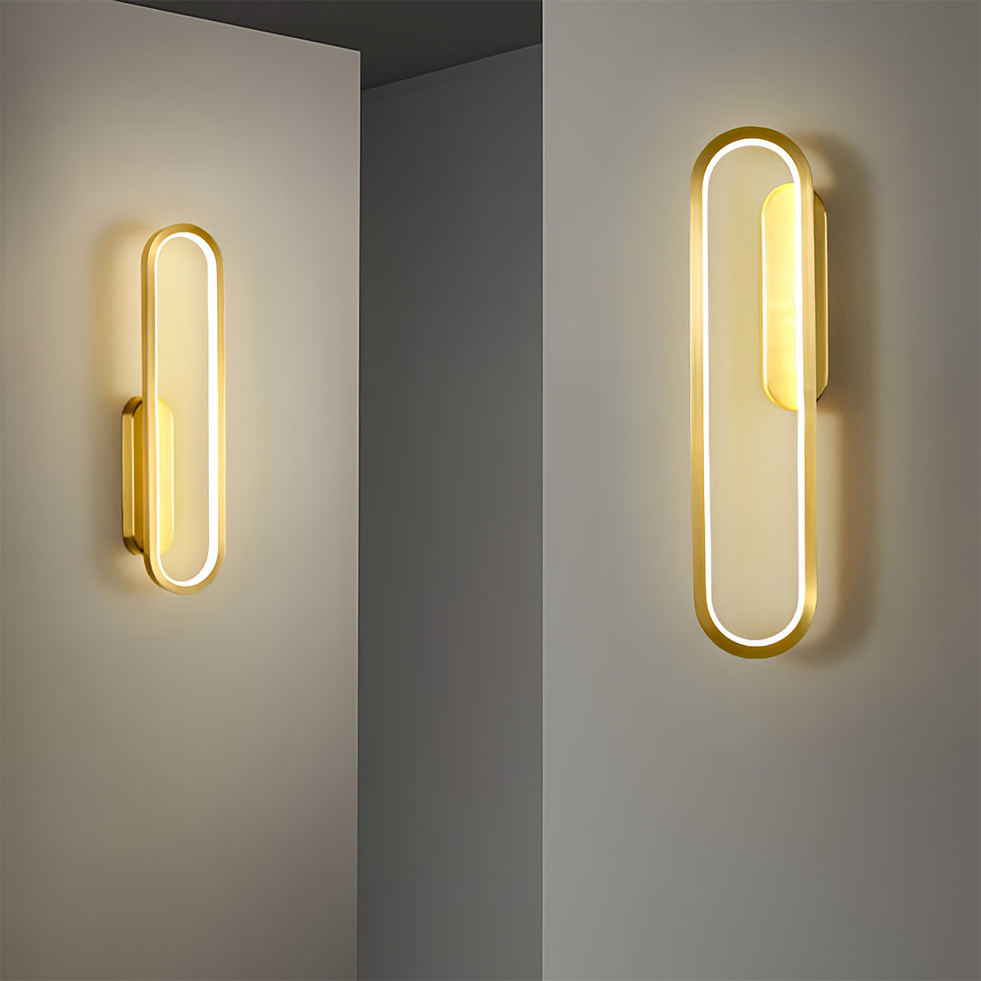 Modern Minimalist Oval LED Wall Sconce with Warm Ambient Glow