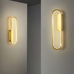 Modern Minimalist Oval LED Wall Sconce with Warm Ambient Glow