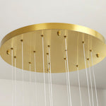 Luxury Ceramic Tulip Chandelier with Gold Stainless Steel Frame