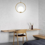 Aurelia Globe Pendant Light in Gold and Glass