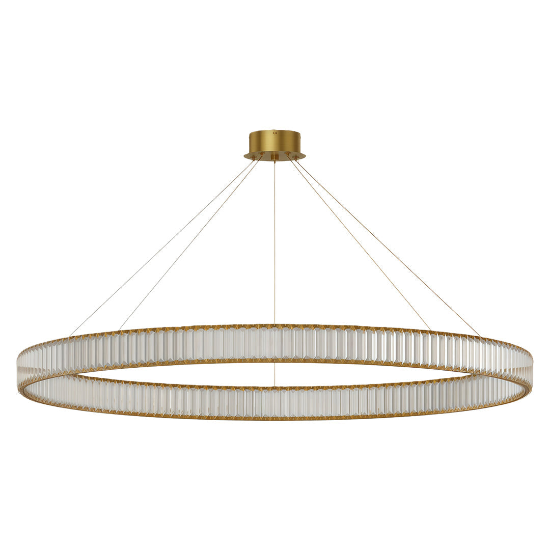 Aurelia Crystal Round Chandelier — American Minimalist LED Pendant for Modern Interiors