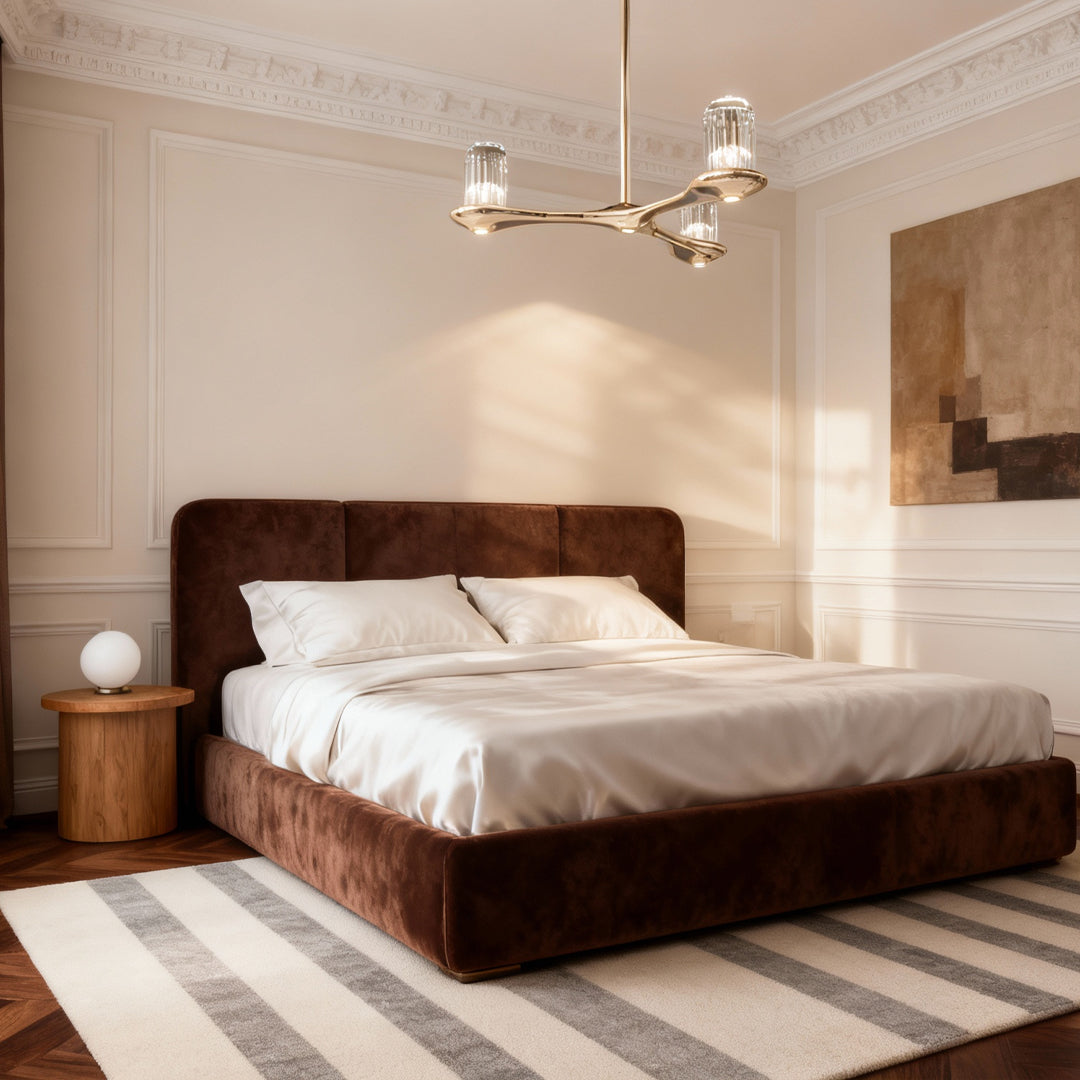 Aurelia Brass Crystal Chandelier – Nordic Minimalist Pendant Light