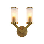Aurelia Double Glass Wall Sconce in Pure Copper