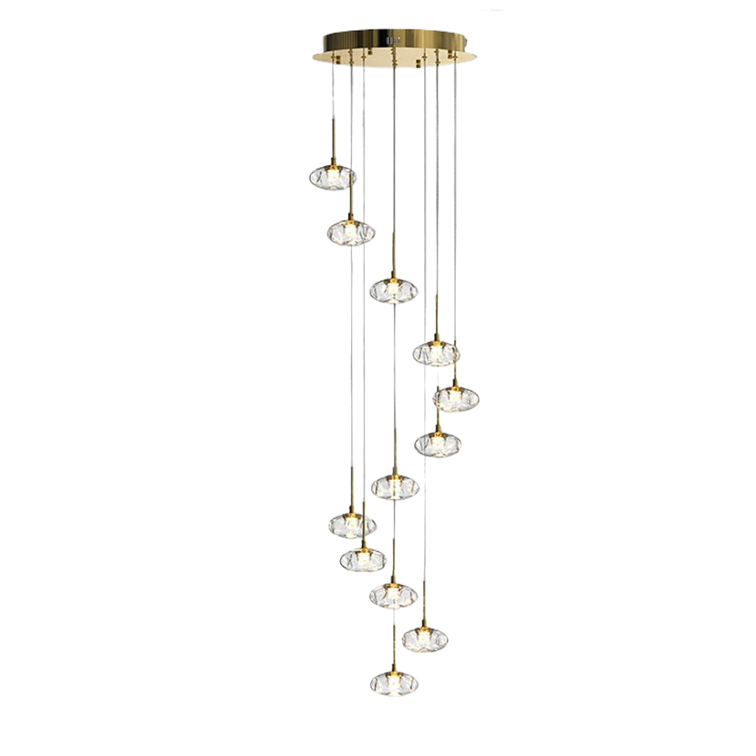 Italian Minimalist Ring Chandelier for High Ceilings