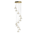 Italian Minimalist Ring Chandelier for High Ceilings
