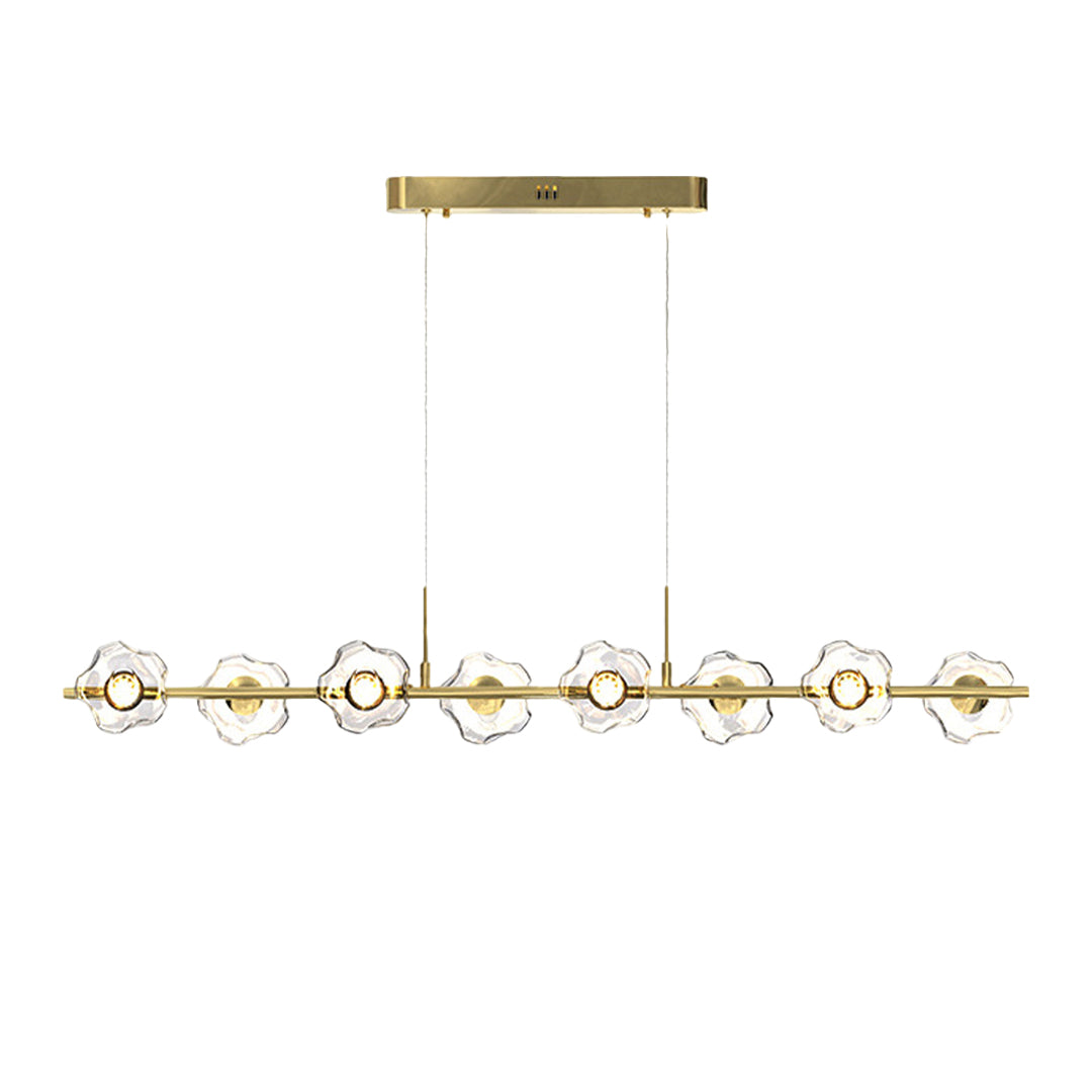 Linear LED Pendant Light in Black or Gold, Modern Nordic Chandelier for Dining and Living Spaces