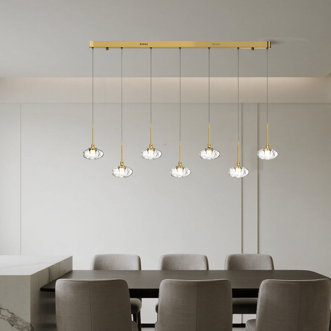 Aurelia LED Pendant Light – Italian Minimalist Seven-Light Chandelier