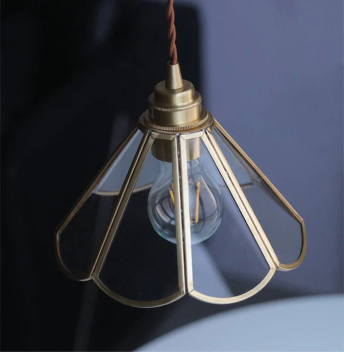 Nordic Style Vintage Brass Pendant Lamp