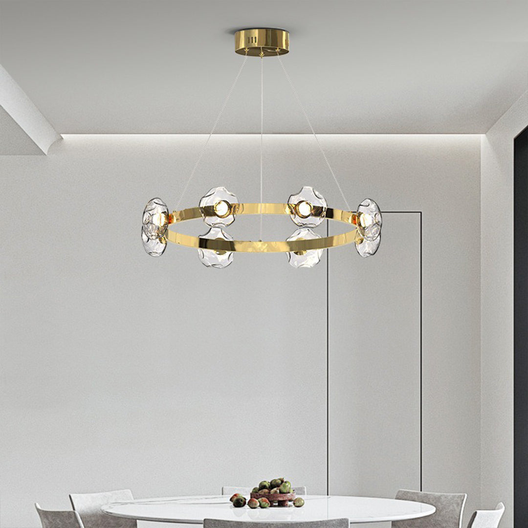 Lumina Ring LED Chandelier — Modern Nordic Glass Pendant Light