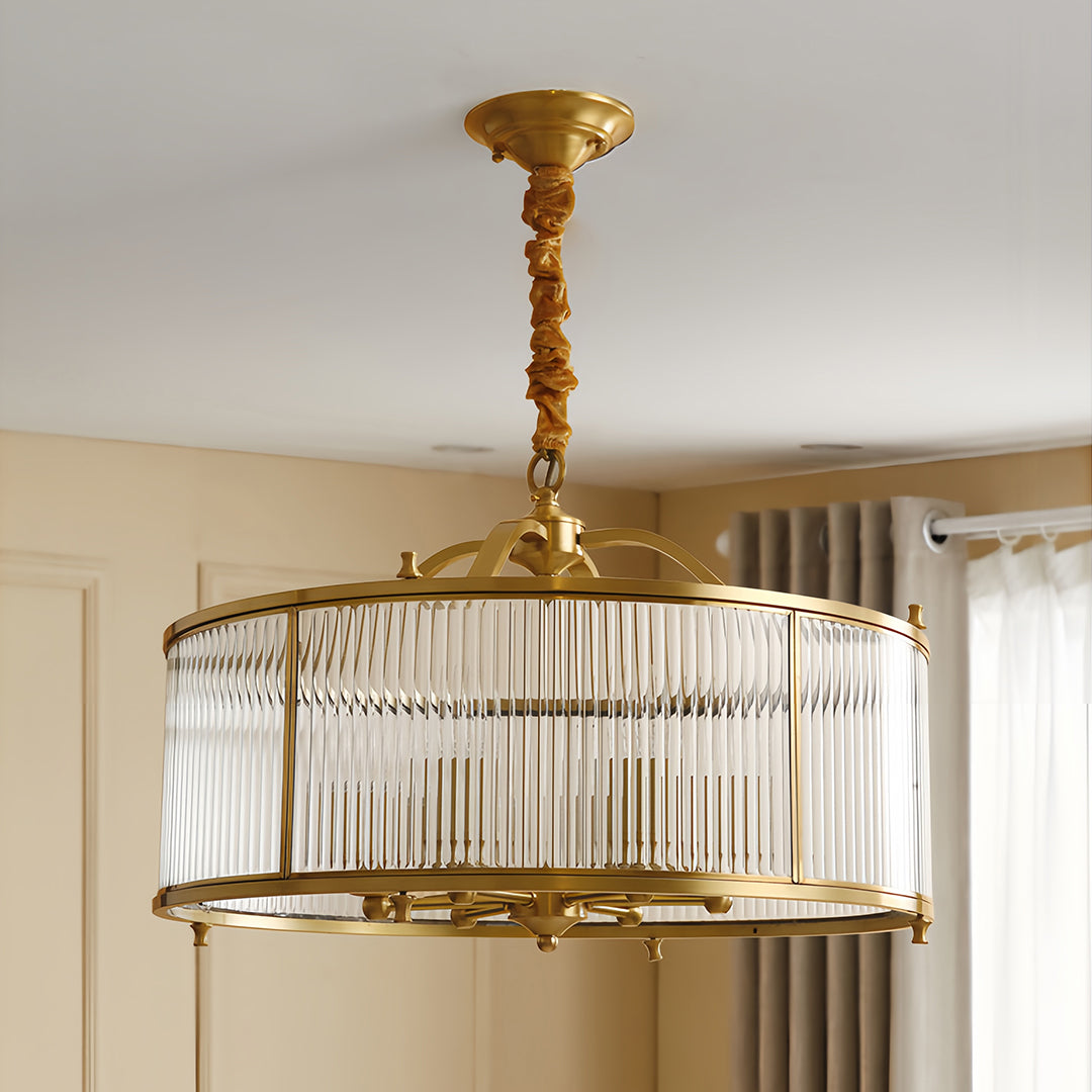 Artisan Brass Semi Flush Mount Ceiling Light with Glass Shade