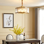 Artisan Brass Semi Flush Mount Ceiling Light with Glass Shade