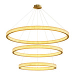 Aurelia Circular LED Chandelier in Copper, Chrome, or Black