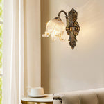 Artisan Brass Wall Sconce with Hand-Blown Glass Shade