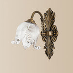 Artisan Brass Wall Sconce with Hand-Blown Glass Shade