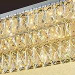 Crystal Flush Mount Ceiling Light with Chrome Frame and LED Illumination