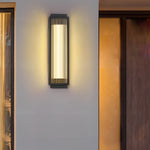 Modern Outdoor LED Wall Light in Black Stainless Steel