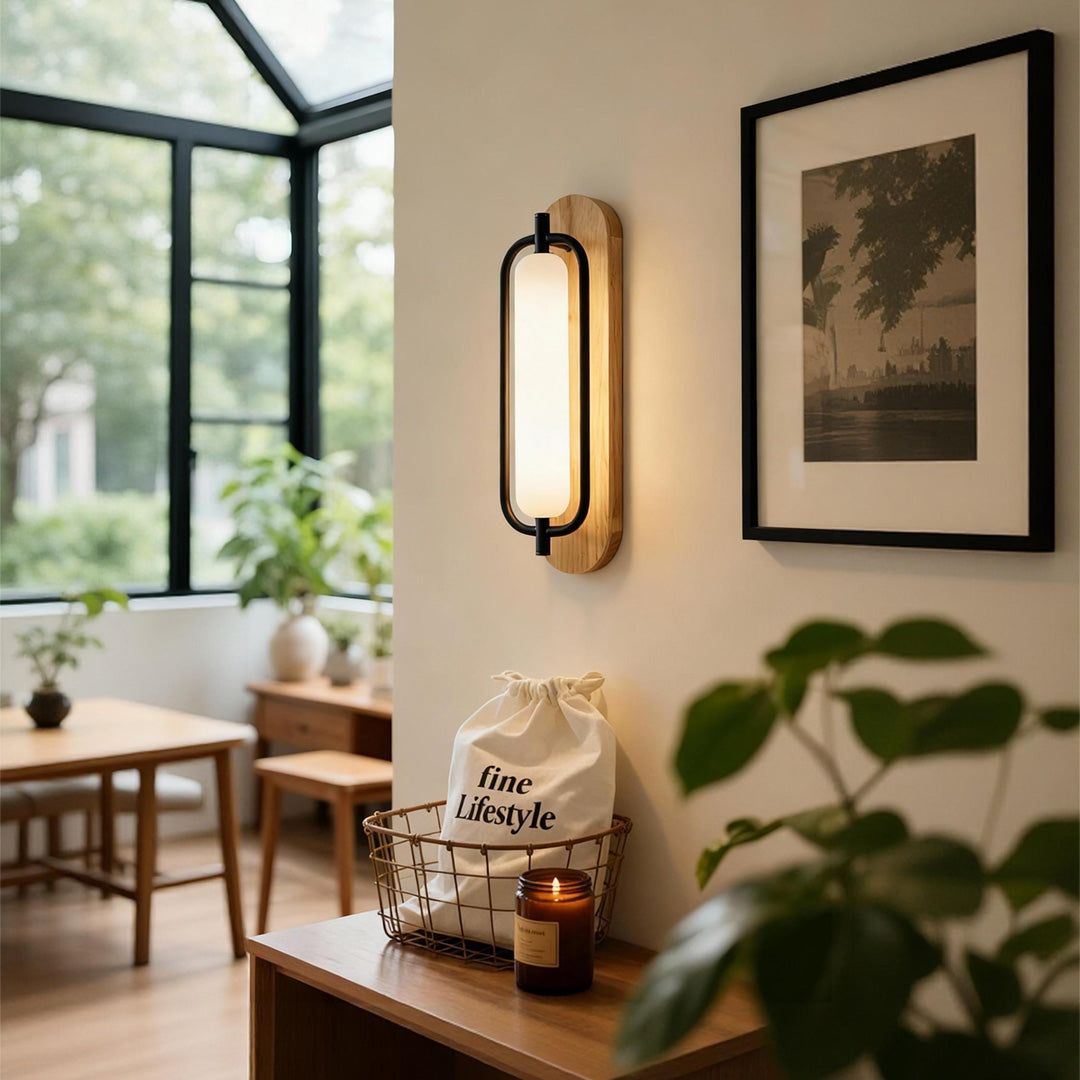 Nordic Minimalist Iron Wall Sconce with Acrylic Shade