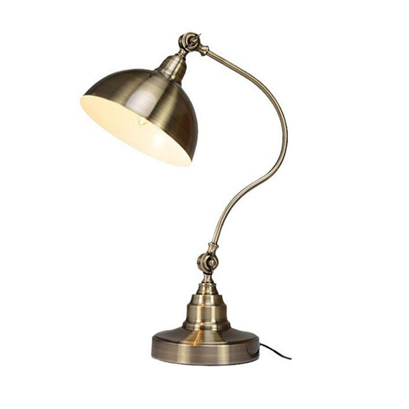 Sculptural Bronze Gooseneck Desk Lamp with Dimmable LED