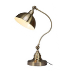 Sculptural Bronze Gooseneck Desk Lamp with Dimmable LED