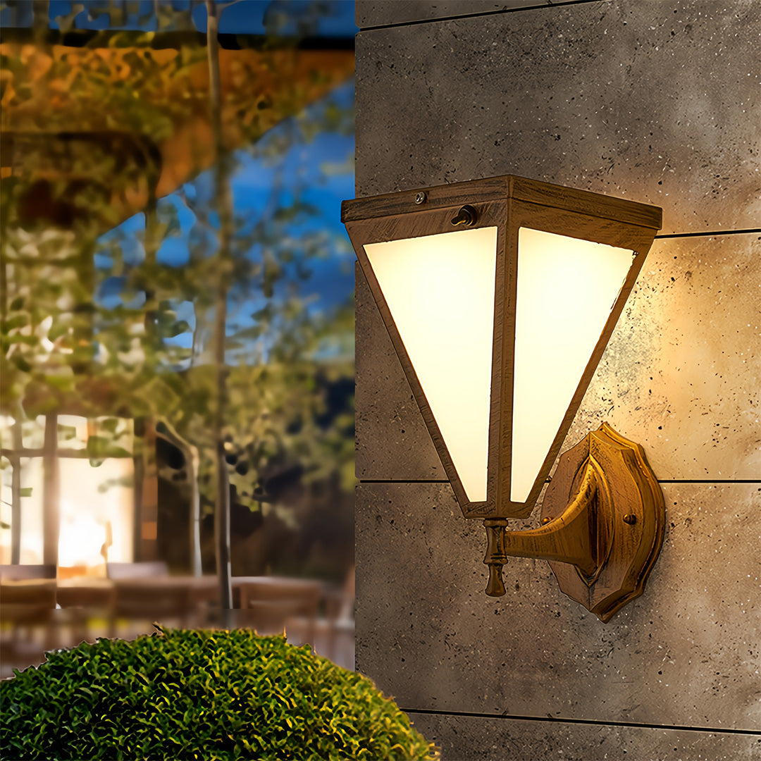 Aurelia Solar Wall Sconce – Modern Minimalist Outdoor Lighting